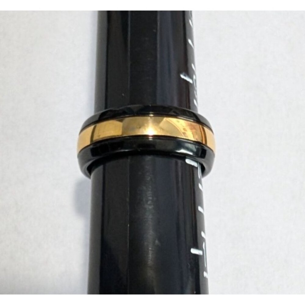 Black Gold Tungsten Carbide Ring Size 9.5 by Spikes - Picture 3 of 16